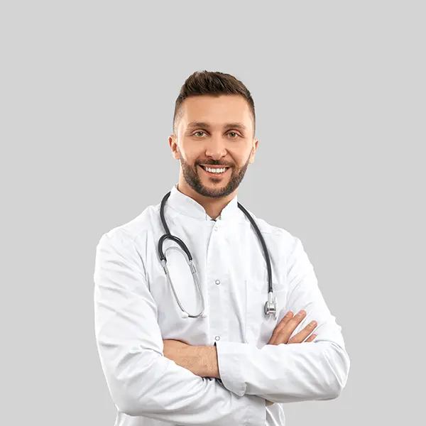 Online Health Support & Telehealth Services, Smiling doctor