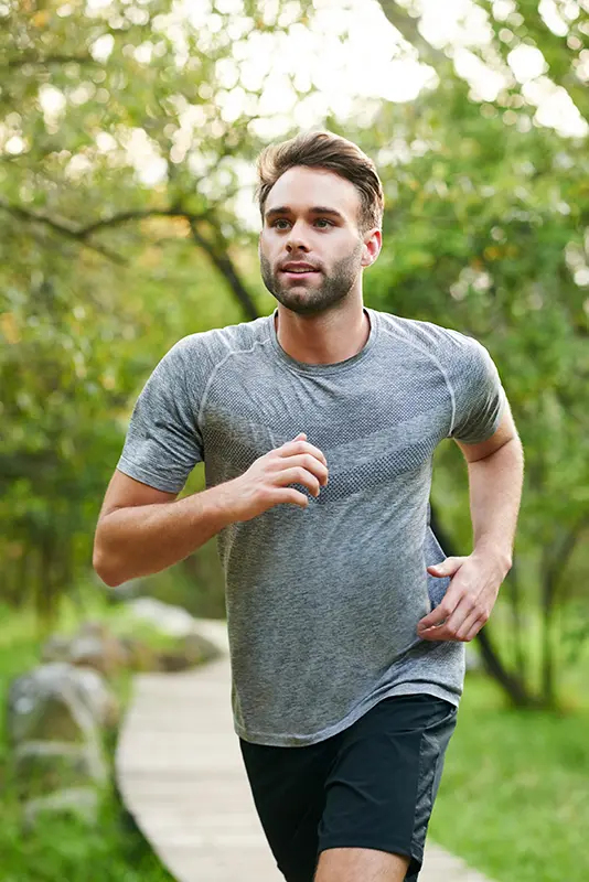 Online Health Support & Telehealth Services, Man jogging