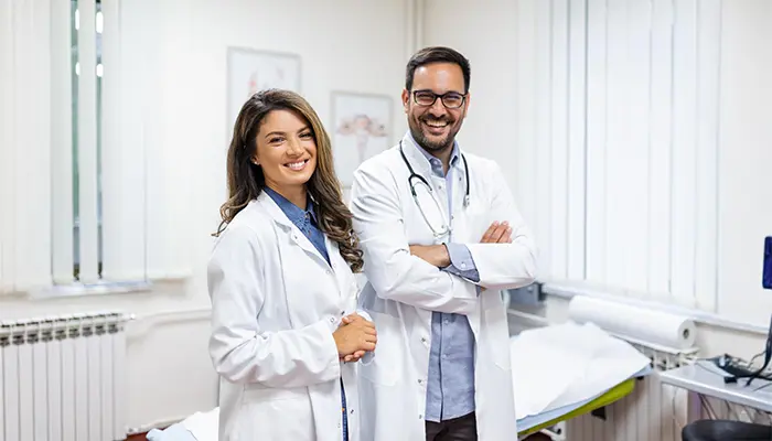Doctors smiling